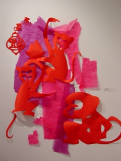 Helen Lan-Fen Lin, Monkey Images, Paper Cut and Collage, 46" x 42", 2003