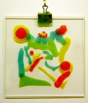 Cecil Chong, Homage to CANDYnsky, Fruit roll-ups, plexi- glass
